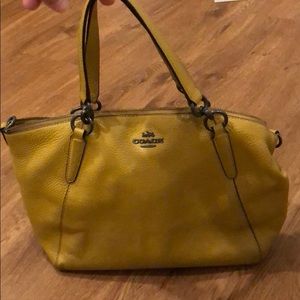 Yellow coach purse